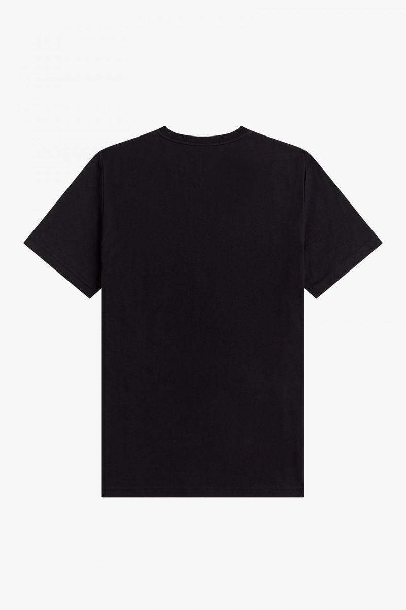 Black Fred Perry Laurel Wreath Men's T Shirts | PH 1695AHKP